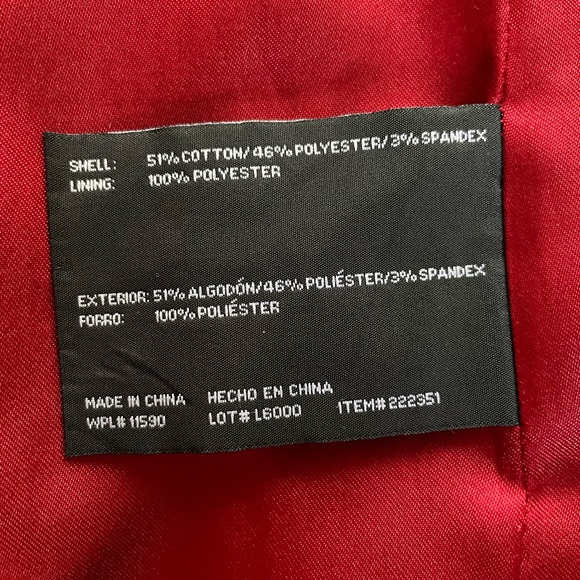 Ladies' red belted lined raincoat/trenchcoat, size L - Picture 13 of 16